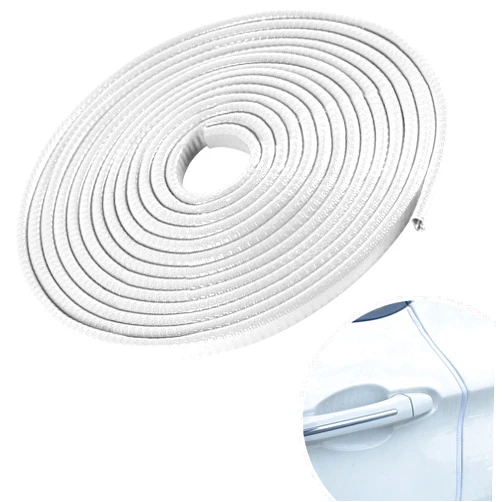 HUYOUWUQ Door Protector Car Door Protector Edge Guards Car Door Edge Guards Adhesive Free Universal for Cars, Trucks, Suvs, Suvs and Most Car Door Panels (White, 16.4Ft（5M）)