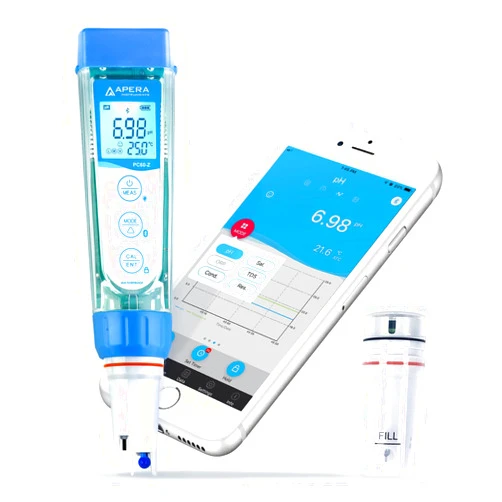 Apera Instruments PCO60-Z Bluetooth pH/Conductivity/ORP/Redox/TDS/Salinity/Resistivity Smart Multi-Parameter Meter Tester Kit Powered by ZenTest Mobile App with Cloud-Based Datalogger