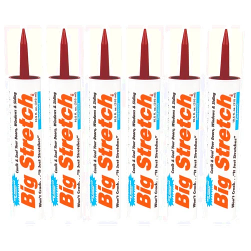 Sashco Inc 10012 6 Pack 10.5 oz. Big Stretch Acrylic Latex High Performance Caulking Sealant, Redwood