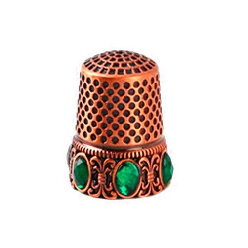 HEYXI Vintage Metal Needle Case Sewing Thimble Rings Stylish Sewing Tool for Enthusiasts Practical Finger Protector Color 20