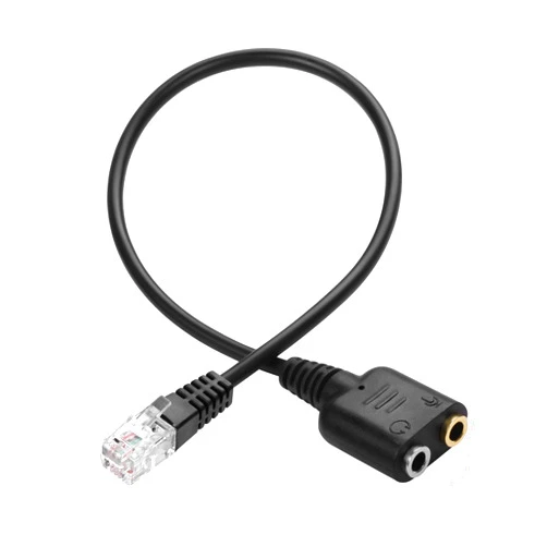 XMSJSIY RJ9 to 3.5mm Headsets Adapter Telephone Phones MIC Audio Splitter Adapter Cable RJ9 4P4C Male to 3.5mm Jack Headphone Microphone Audio Cable - 27CM/10inch