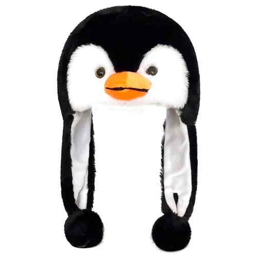 Veryrich Plush Hats, Super Soft Warm Hat Animal Hats, Funny Hat, Cozy Winter Hat Novelty Party Cap for Kids Girls Boys - One Size (Penguin Hat)