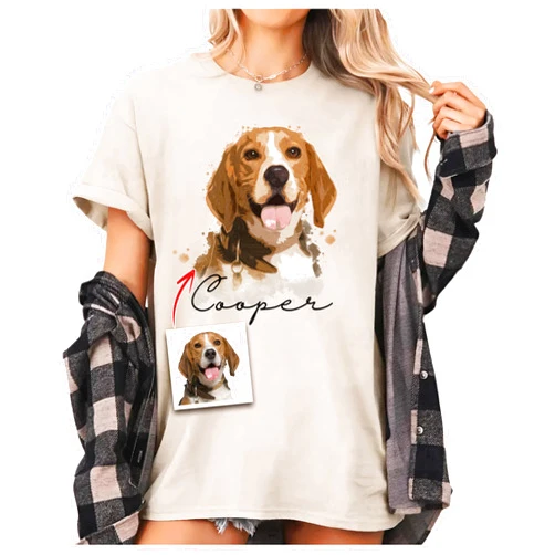 VulcanAce Personalized Dog Shirts for Men Women, Custom Dog Hoodie for Women, Gifts for Dog Lovers, Customizable Dog Shirt