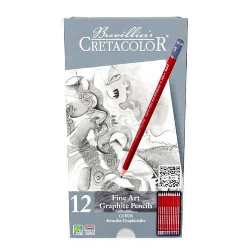 CRETACOLOR Fine Art Graphite Set, 12 Count (Pack of 1)