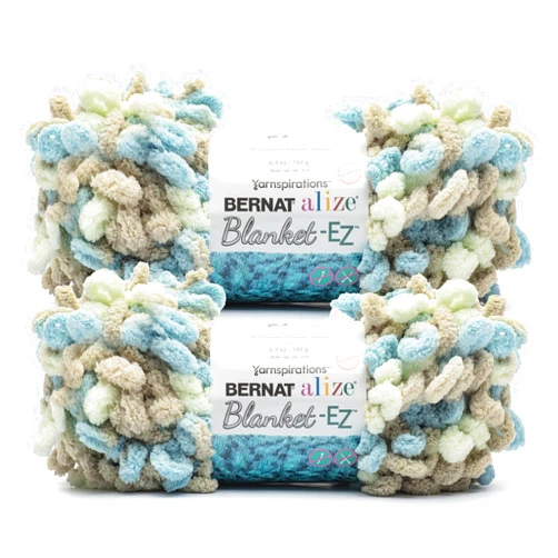 Bernat Alize Blanket Sprouts Yarn - 2 Pack of 180g/6.4 oz - 100% Polyester - #7 Jumbo - 18 Yards - Chunky Yarn for Hand Knitting/Crochet