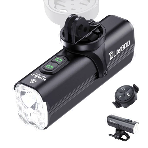 TOWILD DLite1800 Bike Lights for Night Riding 1800LM Dual Light Source System,Super Bright Front Bicycle Light Waterproof Bike Headlight for Mountain,Road,Commuter Cycling -Fits All Bikes