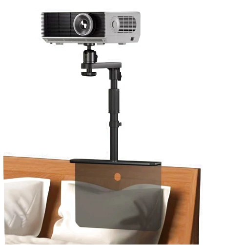 Waadiot Bed Sofa Projector Stand, Height Adjustable Projector Mount Base, 360° Rotation, Universal Bedside Projector Bracket Holder Compatible with XGIMI, VANKYO, Epson, Jinhoo, AuKing Projector