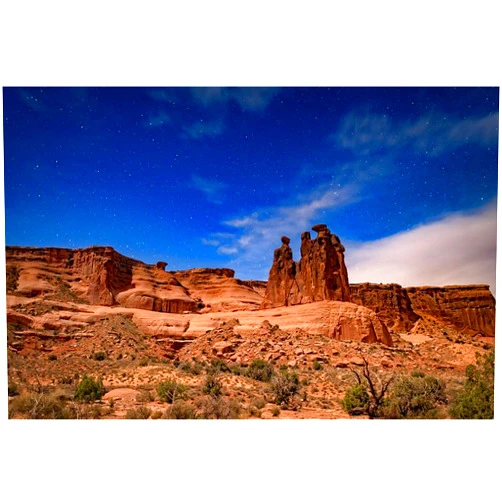 ArtDirect Three Gossips Under The Stars 14x9 UnFramed Art Print Poster Ready for Framing by Berk, Rick