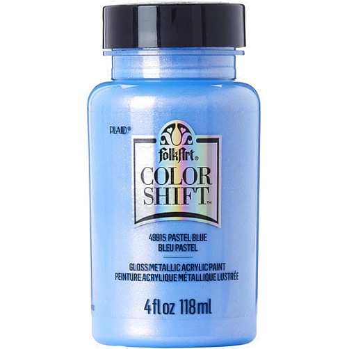 FolkArt Acrylic Premium Metallic Finish Paint, Perfect for Easy to Apply DIY Arts and Crafts, 49915 Color Shift PASTL BLU, 4 Fl Oz (Pack of 1), Blue Pastel