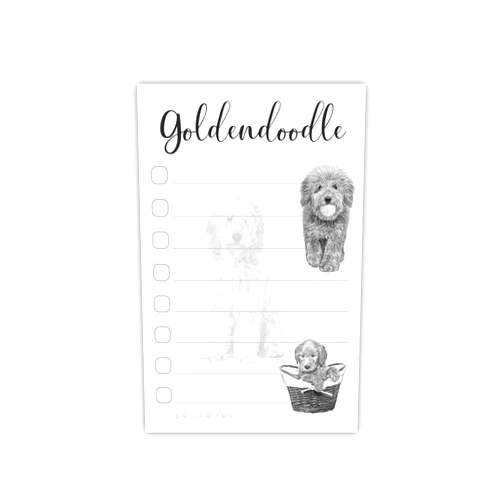 DAILY RITMO Goldendoodle Puppies Sticky to Do List Notepad - Goldendoodle Stationary School Supplies for Goldendoodle Mom | Goldendoodle Gifts for Goldendoodle Lovers | 4