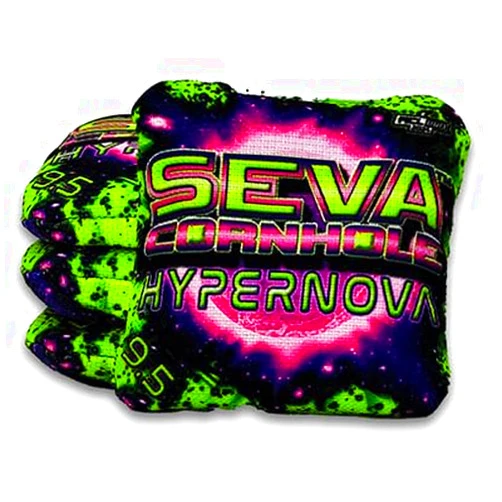 SEVA Cornhole | Hypernova Series | ACL Certified Bags | Premium Quality | Regulation Toss Bags | Dual-Speed | Durable & Weather Resistant | Set of 4 Bags