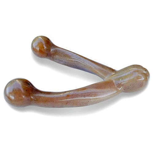 Pet Qwerks Wishbone BarkBone - Nylon Chew Toy for Aggressive Chewers - Bacon Flavor - 5.38