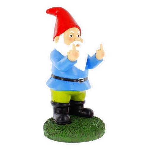 Gnometastic Middle Finger Gnome Statue, Large 12.5