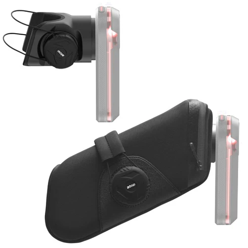 KOM Cycling for Garmin Varia Mount and Saddle Bag Bundle for Garmin Varia Models Including RTL515, RTL510, RVR315 Featuring an ATOP Dial for Security
