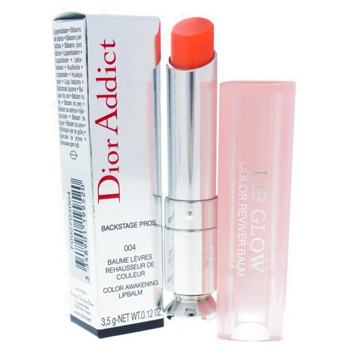 Dior Christian Dior Addict Glow Color Awakening Lip Balm SPF 10, No. 004 Coral, 0.12 Ounce