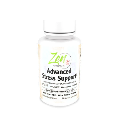 Zen Supplements Zen Advanced Stress Support Supplement, 60 Capsules, Adrenal Response & Cortisol Management