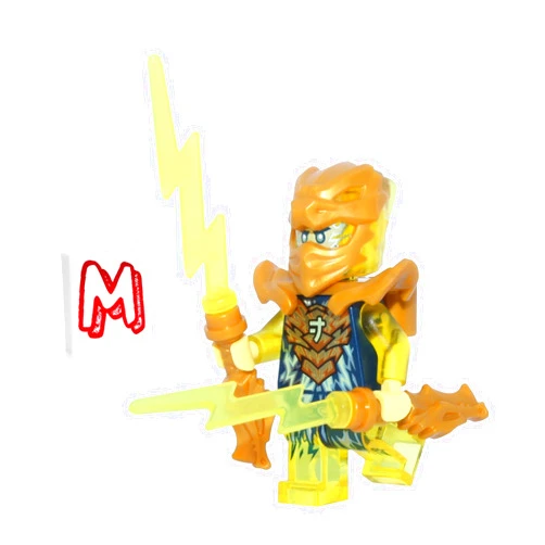LEGO NINJAGO Crystalized Minifigure - Jay (Golden Dragon) without Wings and Gold Flame Sword 71768