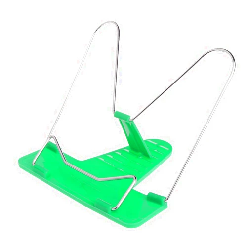 Rooyar Adjustable Metal Book Stand Fordable Portable Document Book-Reading Holder, Green