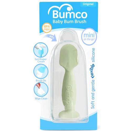 Bumco Diaper Cream Spatula (Mini) - BPA-free Butt Paste Diaper Cream Applicator, Soft & Flexible Diaper Rash Cream Applicator, Butt Spatula Baby, Mom-Invented Diaper Bag Essentials (Sage Green)