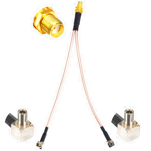 YOTENKO 4G LTE Antenna Coaxial Cable Splitter SMA Female to Dual TS9 Connector Adapter Pigtail Cable 6 inch 15cm for 4G LTE Mobile Hotspot MiFi Router Cellular Broadband USB Modem Dongle