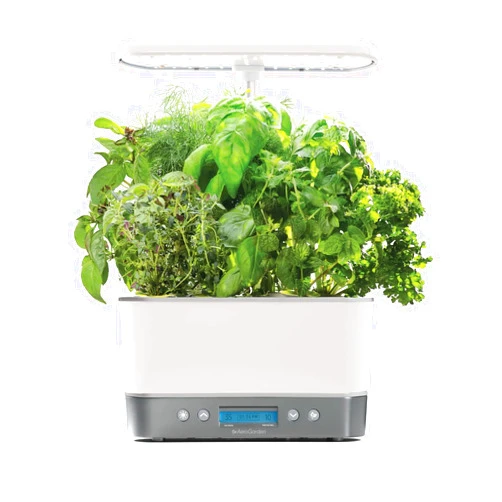 AeroGarden Harvest Elite Indoor Garden Hydroponic System with LED Grow Light and Herb Kit, Holds up to 6 Pods, White