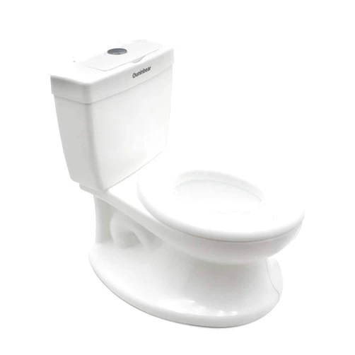 HTTMT- Classic Portable White Realistic Toddler Potty Training Toilet w/Flushing Sound Baby Chair Seat Kid [P/N: ET-BABY004-WHITE]