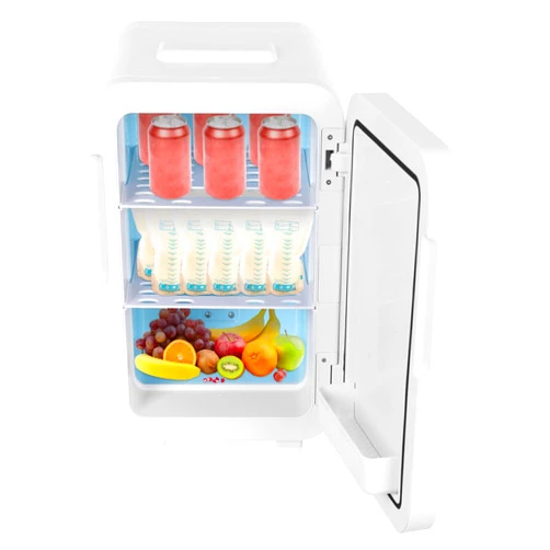 Mocuceom 20L Beverage Refrigerator Cooler, Mini Fridge with Digital Temperature Control, Countertop Small Fridge with AC/DC Power for Skin Care, Beverage, Cosmetics, Food, Drinks, Office Desk