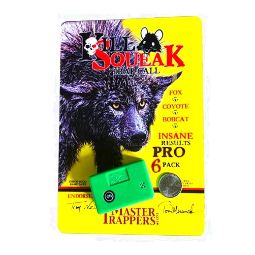 Trapping Kill Squeak Trap Bait Digital Caller - Battery Powered Predator Attractor - 6 Pack