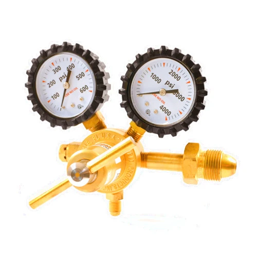 Uniweld RHP400 Nitrogen Regulator with 0-400 PSI Delivery Pressure, CGA580 Inlet Connection and 1/4-Inch Male Flare Outlet Connection