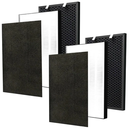XY100T 2 Sets Air220 Air320 Filter Replacement Compatible with Bissell Air320 Air220 2768A 2609A Air Purifier, Include 2 Post + Pre & Activated Carbon Filter, Compare Part # 2677,2678,2804