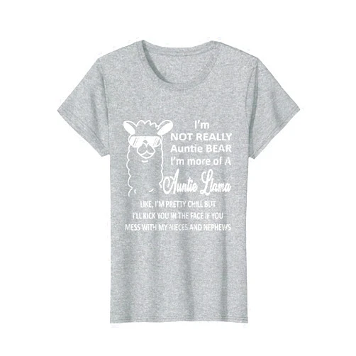 Alpaca & Aunt Sayings fun giftidea Funny Llama Saying Family Crazy Auntie Gift T-Shirt