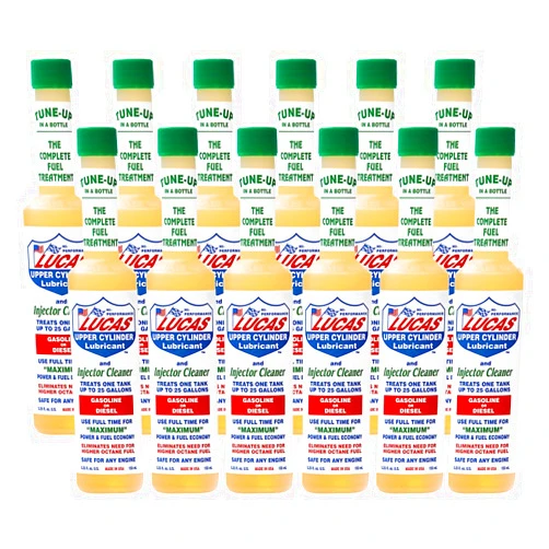 Oeream Lucas Upper Cylinder Lubricant & Fuel Injector Cleaner (5.25 oz.)-12 Pack