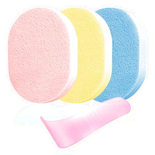FieldSora Hair Removal Aid Kit: 3 Body Sponges & Depilatory Cream Spatula - Gentle on Skin, 100% PVA Material, for Men & Women