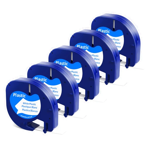 Fimax Replacement for DYMO LetraTag Refills 91331 White Plastic Label Tape 12mm x 4m(1/2