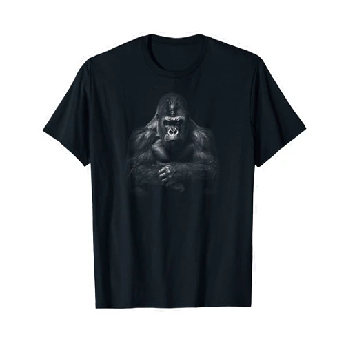 Wild Vibes Gorilla Face Angry Growling Scary Silverback Gorilla T-Shirt