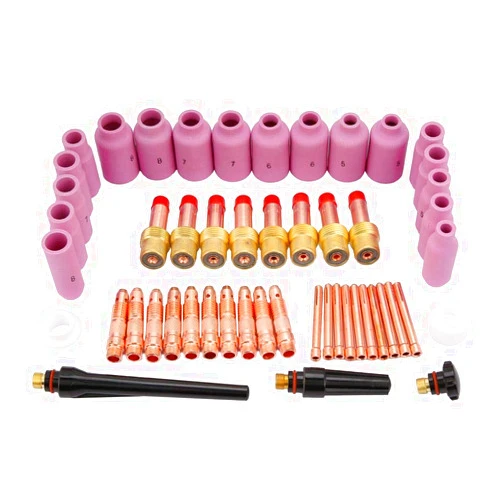 CHICIRIS Neufday TIG Welding Torches Gas Lens Kit Collet Body Alumina Nozzle Consumables Kit Fit WP-17 WP-18 WP-26 Series TIG Welding Torch Accessories 51pcs by Breynet