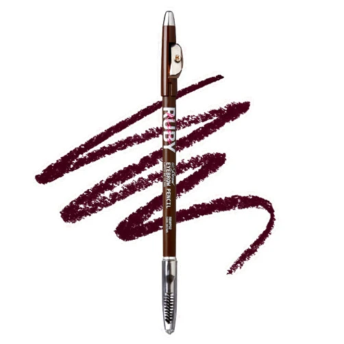 KISS Ruby Kisses GoBrow Eyebrow Pencil, Sharpenable, Longwear, Long Lasting Eyebrow Wooden Pencil for Natural-Looking Brows (Dark Brown)