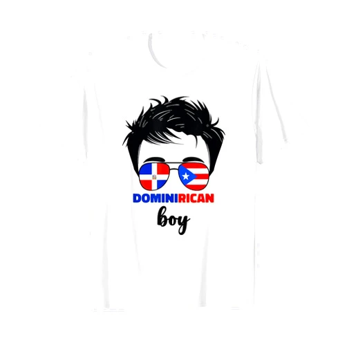 Cute Dominican And Puerto Rican Designs Co. DominiRican Boy Kids Dominican And Puerto Rican Rico Flag T-Shirt