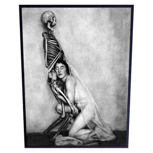 YELLOWBIRD ART & DESIGN Skeleton Decor - Skeleton Wall Art - Pagan Gifts - Vintage Goth Wall Art - Creepy Weird Gothic Home Print - Wicca Artwort - Wiccan, Witchcraft Supplies - Paganism Decor - Scary Human Anatomy Picture
