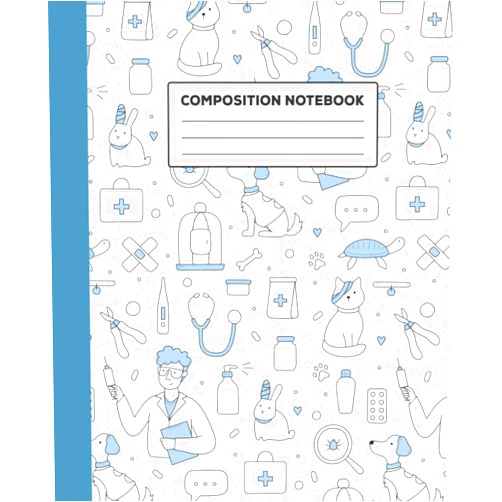 By Creative Tammy (Author) Composition Notebook College Ruled: Veterinarian graduation gift, Veterinarian, Vet Tech notebook, Vet school graduation, Vet Graduates, Vet Student Gift - Animals and Vet Pattern