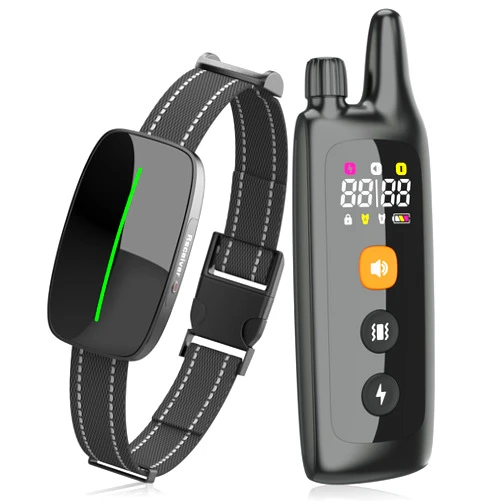 Worneeder Dog Training Shock Collar 4000FT Dog Bark Collar with Remote IP67 Waterproof 4 Training Modes Beep Vibration Shock Light Mode Magnetic Charger Electric Dogs Collar 8-25 inches Single Shock Iron Black