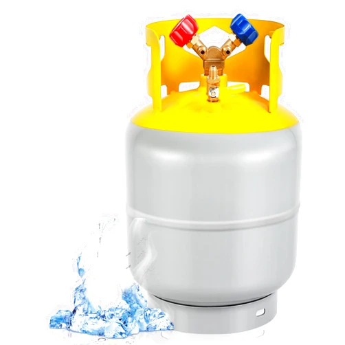 FAHKNS 50 LB Refrigerant Recovery Tank for R12 R22, R134A, R410A Refrigerant with 1/4 SAE Y-Valve Liquid/Vapor Reclaim Tank AC Freon Recovery Tank Refrigerant Recovery Cylinder Tank Reusable
