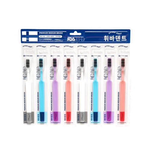 HYVAADENT Premium Soft Toothbrush | Gentle Cleaning Soft Toothbrushes for Adults & Kids w/Microfiber Bristles | Multilayered Bristles Travel Toothbrush Set in Pantone Colors (Soft Bristle, 8ea)