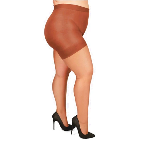 MeMoi Plus Size Curvy Ultra Sheer Control Top Pantyhose