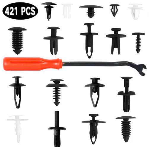 ROLINGER Auto Clips Car Vent Body Clips Retainer Push Kit - 421PCS Car Panel Trim Plastic Fasteners Rivet Kits Universal for Ford GM Toyota Honda Chrysler(Not Include Plastic Box) 421pcs Car Vent Body Clips