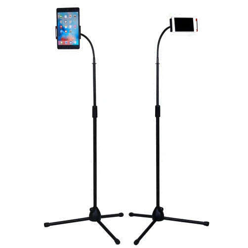 Kaforise Retractable Adjustable Cell Phone Tripod Stand Holder, Smartphone Holder Mount,360 Degree Rotatable Telescopic Tripod (Flat chuck)