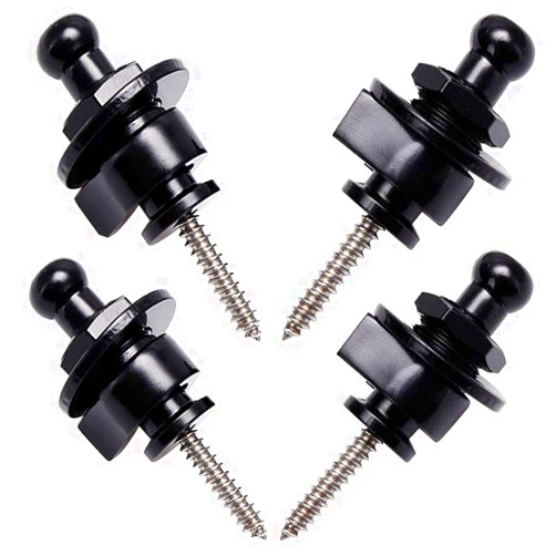 Wolfride 4 PCS Guitar Strap Locks and Buttons Security Quick Release Straplocks Strap Parts