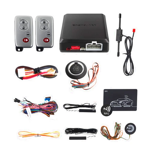 EASYGUARD EC002-T Smart Key PKE Car Alarm System Auto Start Starter Push Start Stop Button Touch Password Access Keyless Go System DC12V Rolling Code