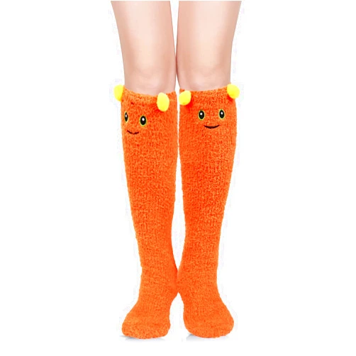 Benefeet Sox Girls Cute Animal Fuzzy Knee High Socks Womens Funny Striped Cozy Winter Warm FluffyThigh High Socks Leg Warmers