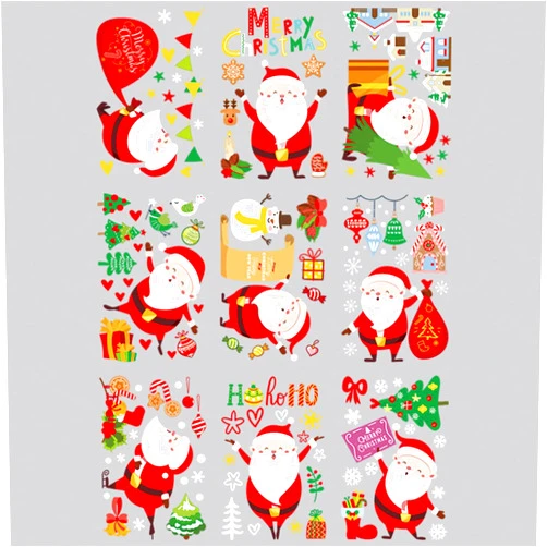 Witwatia Window Clings Sticker, DIY Christmas Animal Puppy Dog Cat Snowman Snowflake for Kids Double Side Pattern Wall Window Decals Living Room Baby Rooms Bedroom House Xmas Party Decoration